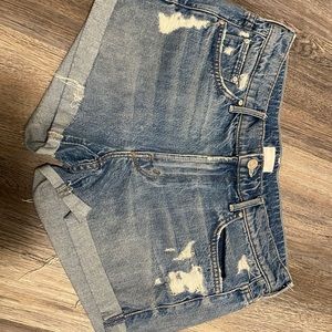 Mother The Teaser Roll Denim Short